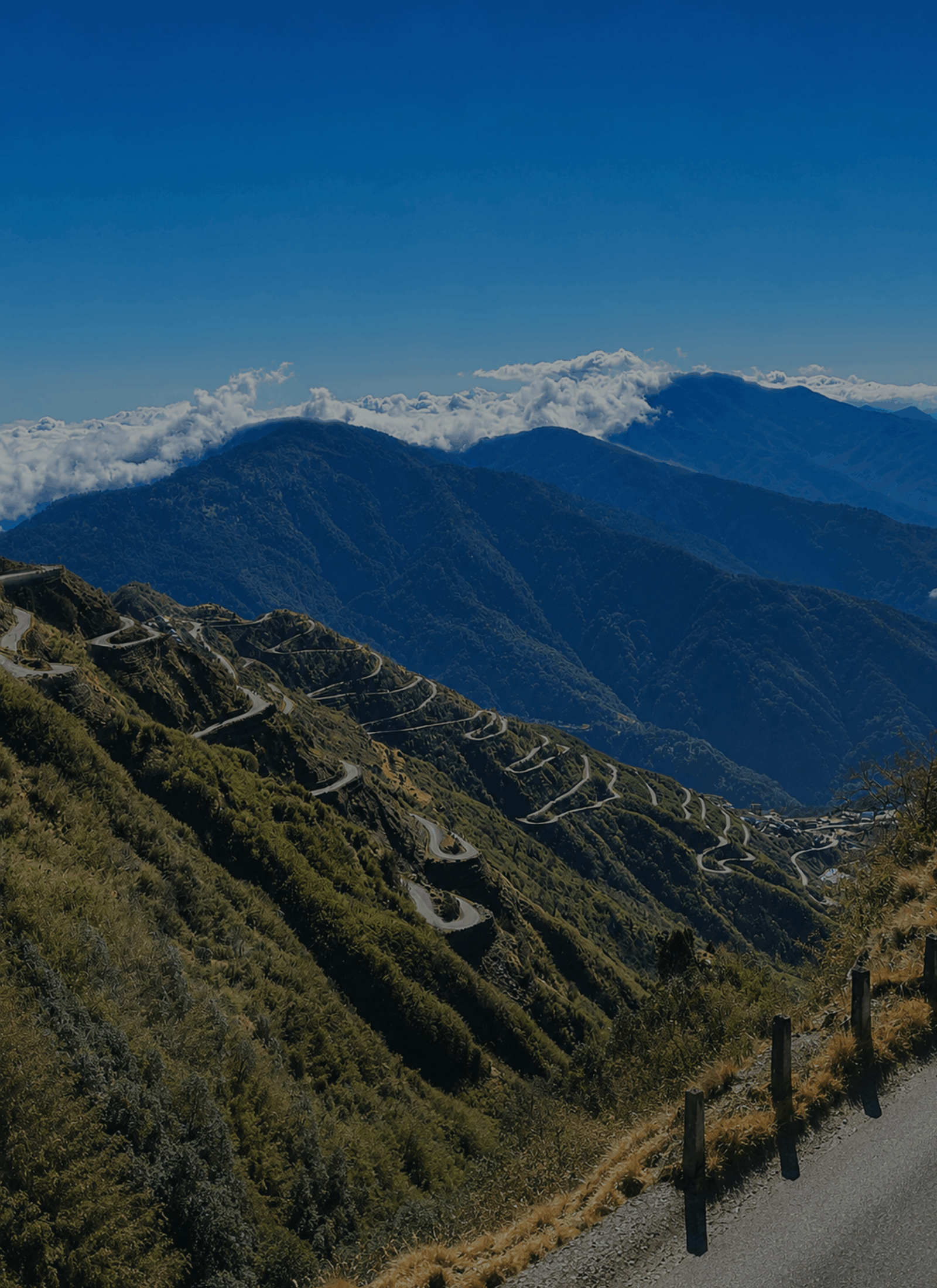 Mountain landscape in Sikkim.
